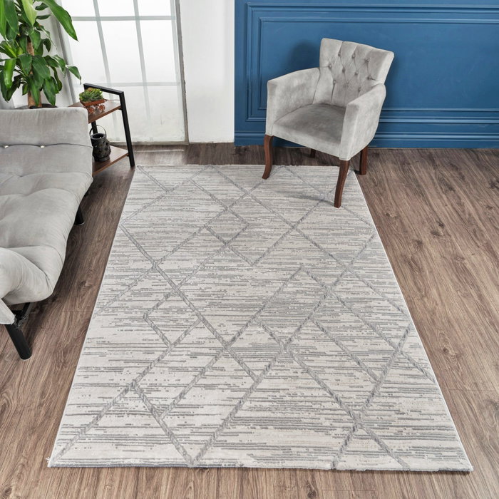 Conceptum Alfombra Motto 4587 Gris 80 x 150 cm Conceptum Alfombra Motto 4587 Gris 80 x 150 cm